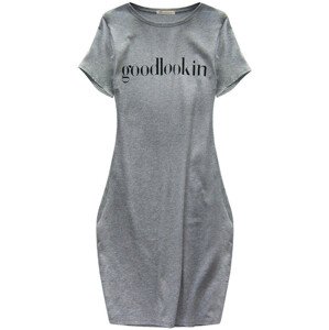 Dámske dlhé tričko s vreckami (145ART) šedé - Goodlooking UNI