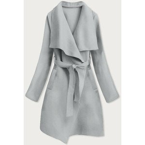 Sivý minimalistický dámsky kabát 2 (747ART) šedá ONE SIZE