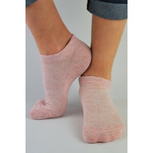 Dievčenské ažúrové ponožky SB017 Růžová 35-38
