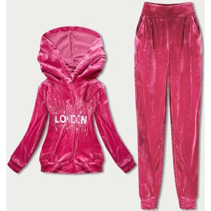 Ružový velúrový dres s aplikáciou (81217) Růžová L (40)