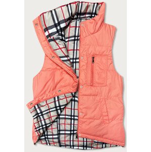 Obojstranná dámska vesta v lososovej farbe (2383) Růžová S (36)