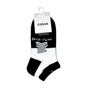 Dámske ponožky WiK Cosas LM18-106 Emotikony 35-42 černá 35-38
