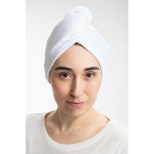 Turban na sušenie vlasov bílá Univerzální