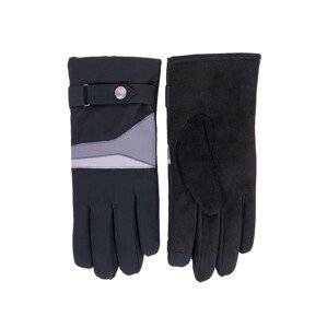 Pánske rukavice RS-081 čierna so šedou - Yoclub 27 černá s šedou