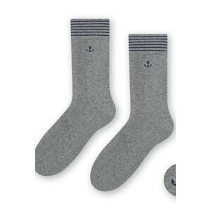 Pánske námornícke ponožky 117 MELANŽOVĚ ŠEDÁ 41-43