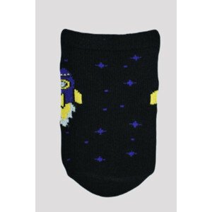 Chlapčenské vzorované ponožky ST004 černá 19-22