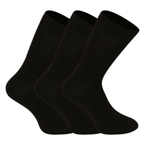 3PACK ponožky Nedeto vysoké bambusové čierne (3NDTP001) L