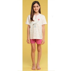 Dievčenské pyžamo Karelpiu KC4135 3/4 Růžová