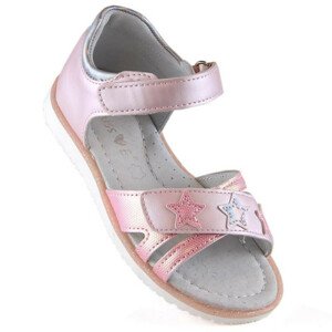 Miss❤E Jr EVE427A sandále na suchý zips ružové 29