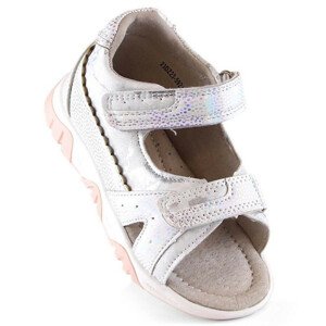 Sandále na suchý zips biele Miss❤E Jr EVE429 white 21
