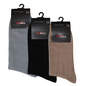 Pánske ponožky k obleku Bratex Weel popelavě šedá 25-26