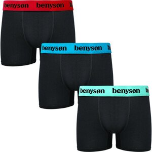3PACK pánske boxerky Benysøn bambusové čierne (BENY-7012) XXL