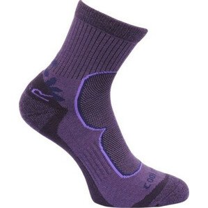 Dámske ponožky Regatta W Active LS 2pack Blkberry / Viv fialové fialová UK3-5