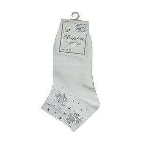 Dámske ponožky Oemen QR23 Aplikácia perla, ružové - Ulpio 38-42