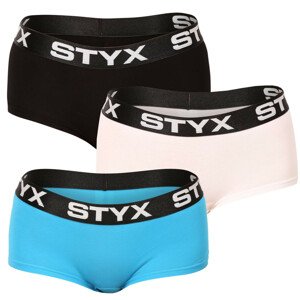 3PACK dámske nohavičky Styx s nohavičkou viacfarebné (3IN96019) L