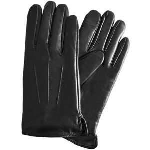 Pánske kožené antibakteriálne rukavice P8216-0 čierne - Semi Line 8,5
