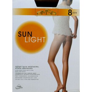 Dámske pančuchové nohavice Sun Light 8 deň - Omsa 5-XL tmavě hnědá (sierra)