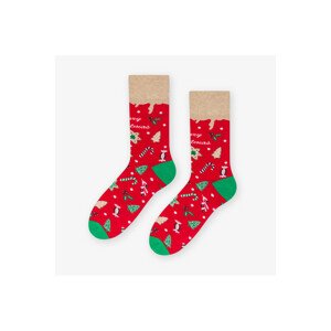 Dámske ponožky 078-134 - More 35-38 červená s potiskem