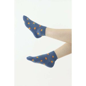 Veselé ponožky 889 modré s pomarančmi modrá 38/41