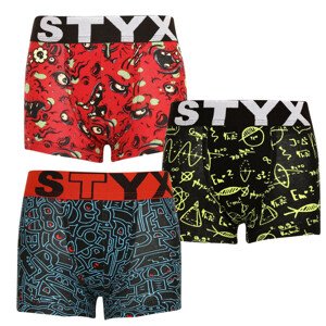 3PACK detské boxerky Styx art športová guma viacfarebné (3GJ12612) 6-8 let