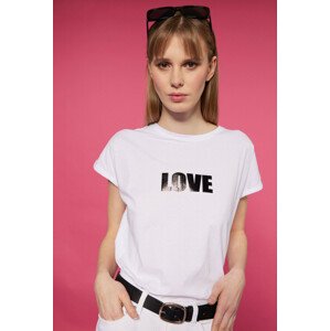 Monnari Tričká Tričko s nápisom Love Multicolor S