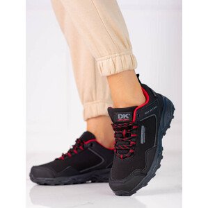 Trendy dámske trekingové topánky čierne bez podpätku 37
