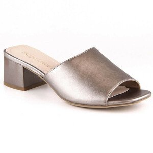 Dámske KL317 sandále na podpätku Platina - Sergio Leone 40 platinová