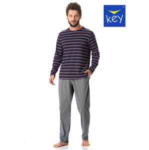 Pánske pyžamo Key MNS 038 B23 M-2XL tmavě modrošedá XL