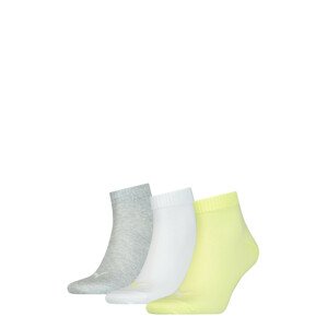 Unisex ponožky 906978 Quarter Soft A'3 šedo-bielo-žlté - Puma 43-46