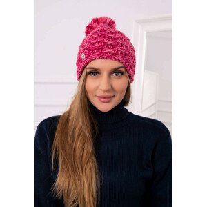 Fleecová čiapka Fiona K275 fuchsiová + svetlo púdrovo ružová UNI