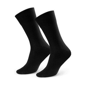 Tenké hladké pánske ponožky k obleku 056 černá 45-47