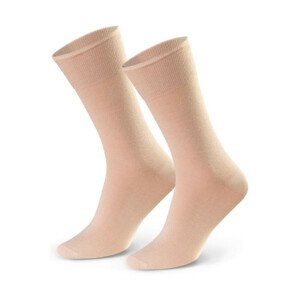 Tenké hladké pánske ponožky k obleku 056 Béžová 45-47