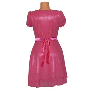 PROM Dámske párty a plesové šaty stredne dlhé ružové - Ružová - OEM XL růžová
