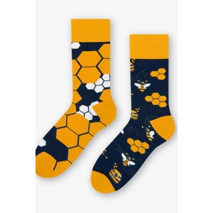 Pánske asymetrické ponožky 079 GRANAT/BEE 41-43