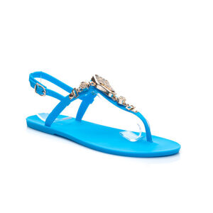 Krásne modré dámske sandálky 36