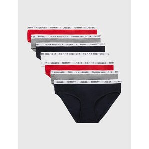 Dievčenské nohavičky 7-PACK LOGO BRIEFS UG0UG005060SM tmavo modrá/sivá/červená/biela - Tommy Hilfiger 14-16