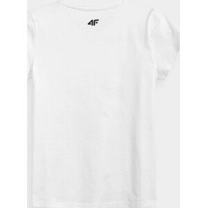 Dievčenské tričko 4F JTSD004 Biele Bílá 152
