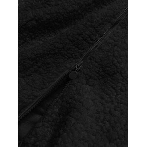 Čierna dámska bunda "baránok" s kapucňou (H-1030-01) černá XXL (44)