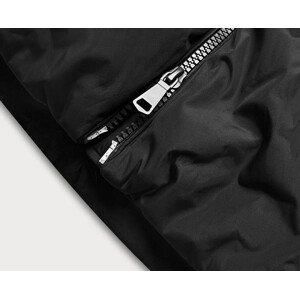 Čierna dámska zimná bunda typu puffer (ad6076) černá XL (42)
