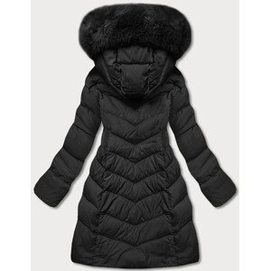 Čierna zimná bunda s kapucňou (TY045-1) černá XXL (44)