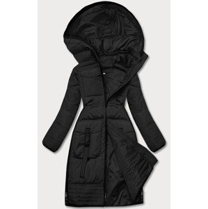 Čierna vypasovaná dámska zimná bunda (H-1071-01) černá XXL (44)