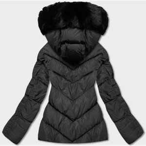 Krátka čierna dámska zimná bunda (TY035-1) černá L (40)