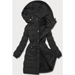 Čierna dámska zimná páperová bunda (CAN-865) černá XL (42)