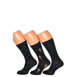 Pánske vianočné ponožky Cornette Premium A48 A'3 39-47 tmavě modrá 39-41