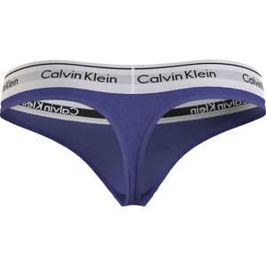 Dámske tangá Thong Modern Cotton 0000F3786EFPT modrá - Calvin Klein XS