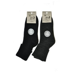 Dámske netlačiace ponožky Intenso Vlna 1207 35-40 černá 35-37