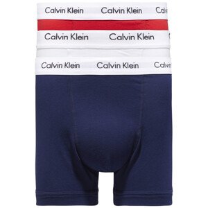 Pánske trenírky 3 Pack Trunks Cotton Stretch 0000U2662GI03 biela/červená/modrá - Calvin Klein XS
