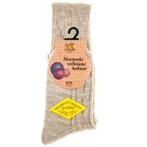 Babičkine vlnené ponožky 1012 světle béžová 39-42