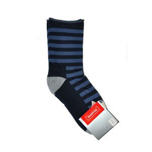 Dámske vzorované ponožky Milena 071 polofroté černá-ecru 35-37