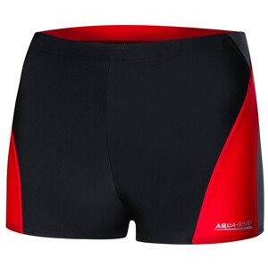 Plavecké šortky AQUA SPEED Alex Black/Red/Grey Pattern 136 XXXL